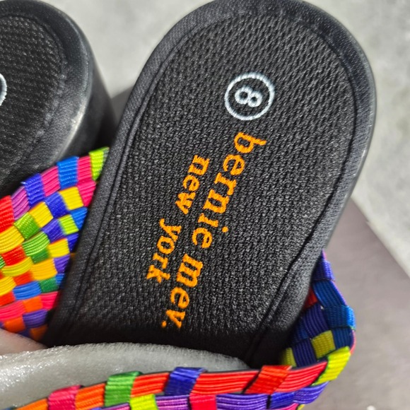 Bernie Mev New York Womens Sun Texas Rainbow Woven Platform Wedge Sandals 8 NEW - Picture 3 of 5